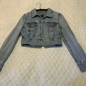 Cropped jean jacket